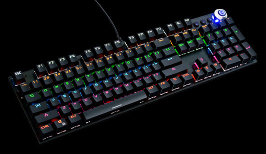 Corporal Havoc Pro RGB Mechanical Gaming Keyboard with Encoder Knob, Full NKRO, Metal Base, and 26 Anti-Ghosting Keys